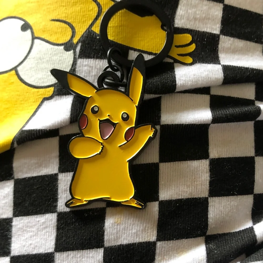 Pikachu Keychain - Yellow/Black Cute Pokemon Accessory
